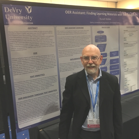 Russell Walker with poster presentation at Edmedia conference